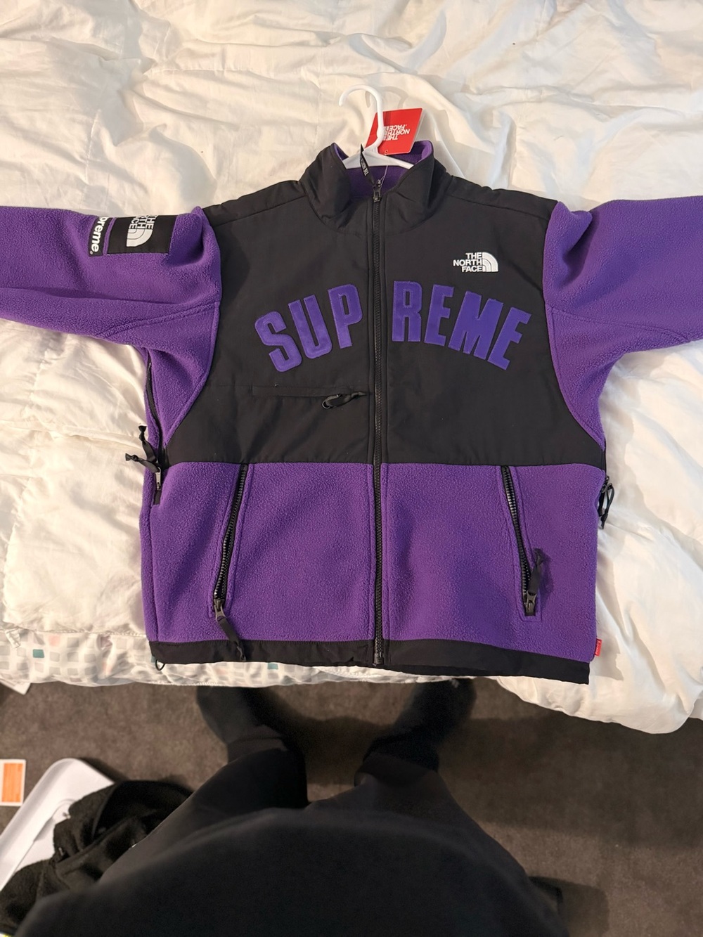 The North Face x Supreme Purple and Black Fleece Jacket